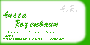 anita rozenbaum business card